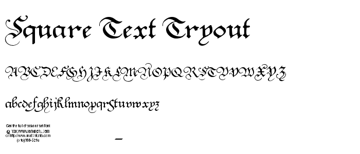 Square Text Tryout font